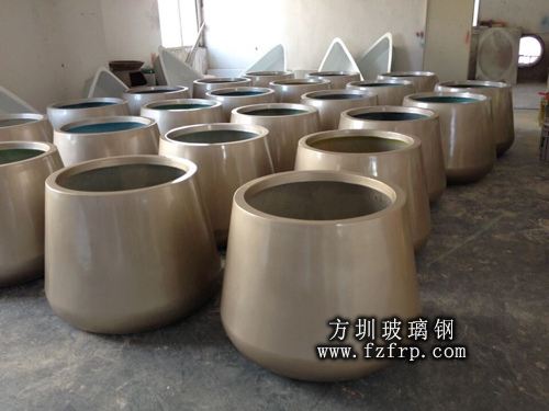 玻璃鋼花盆金色效果