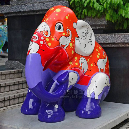 商場(chǎng)玻璃鋼大象美陳雕塑