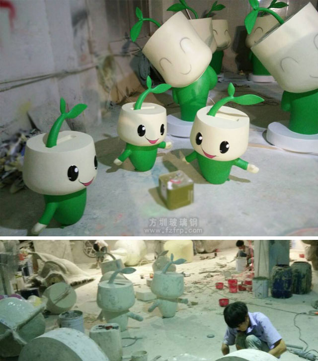 雙創周吉祥物玻璃鋼定制雕塑