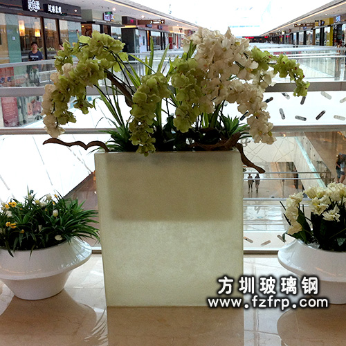 商場美陳玻璃鋼花盆
