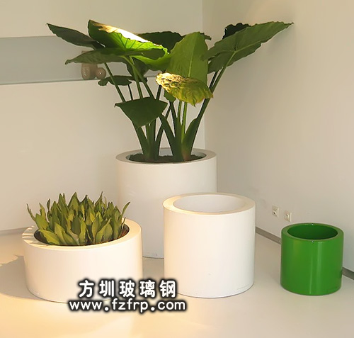 HP105圓形簡約風(fēng)格室內(nèi)玻璃鋼花盆