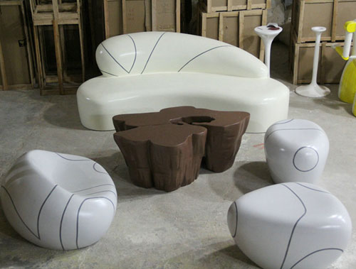 海南玻璃鋼沙發組合家具