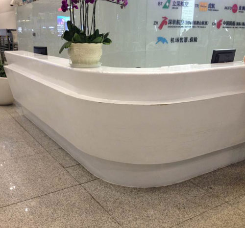 東莞玻璃鋼大堂接待臺