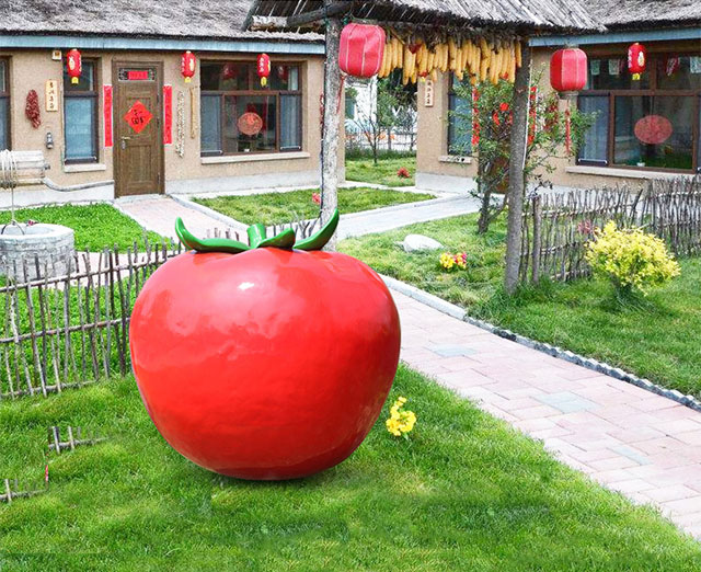 澳門(mén)玻璃鋼西紅柿雕塑